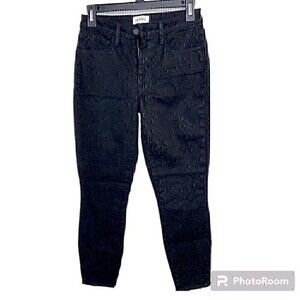 L’AGENCE black cropped ankle paisley jean size 25